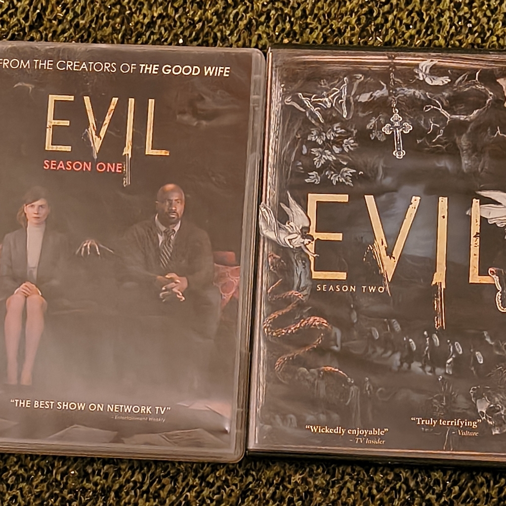 Evil Season One & Season Two DVD Set - Black Covers with Gold Title